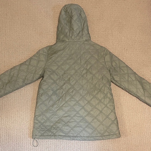 Madewell Women’s Seafoam Green Quilted PufferJacket w/ Hood - Picture 6 of 8